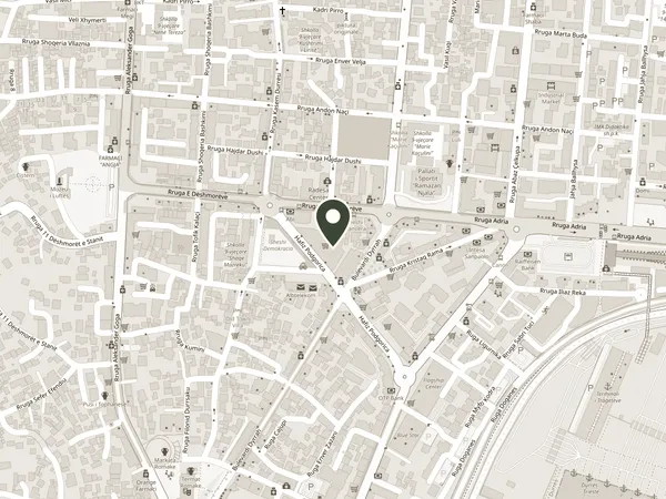 Map of central Durrës with the Sundara Studio location marked